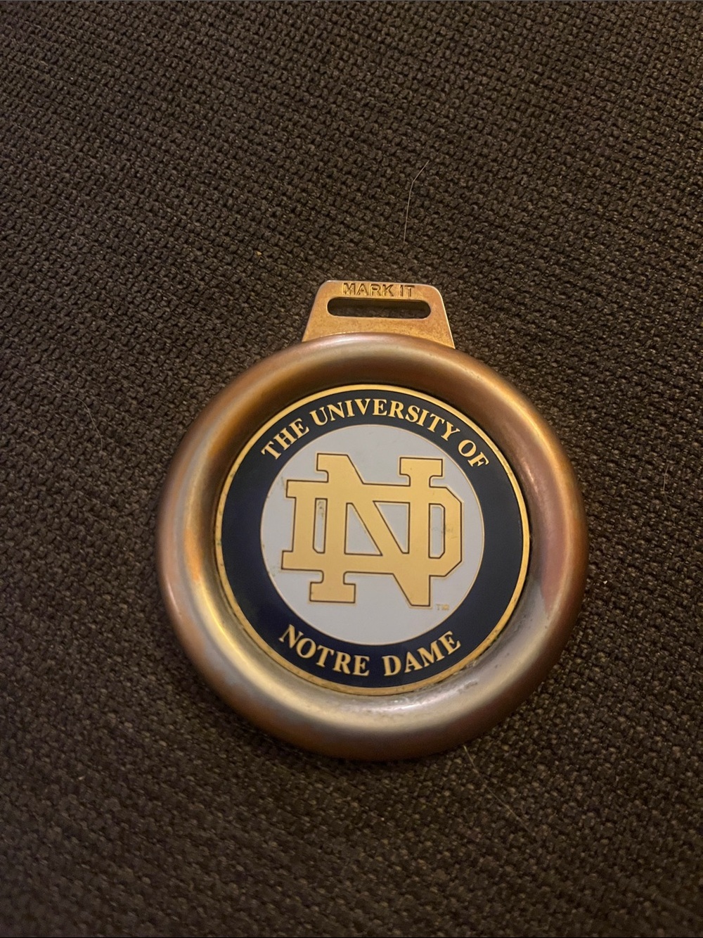 The University of Notre Dame Gold and Navy Medal/Charm/Golf Ball Marker